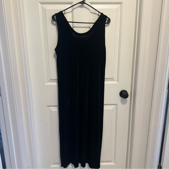Flax by Jeanne Engelhart Slinky Stretch Acetate Sleeveless Maxi Dress Medium - Picture 2 of 3
